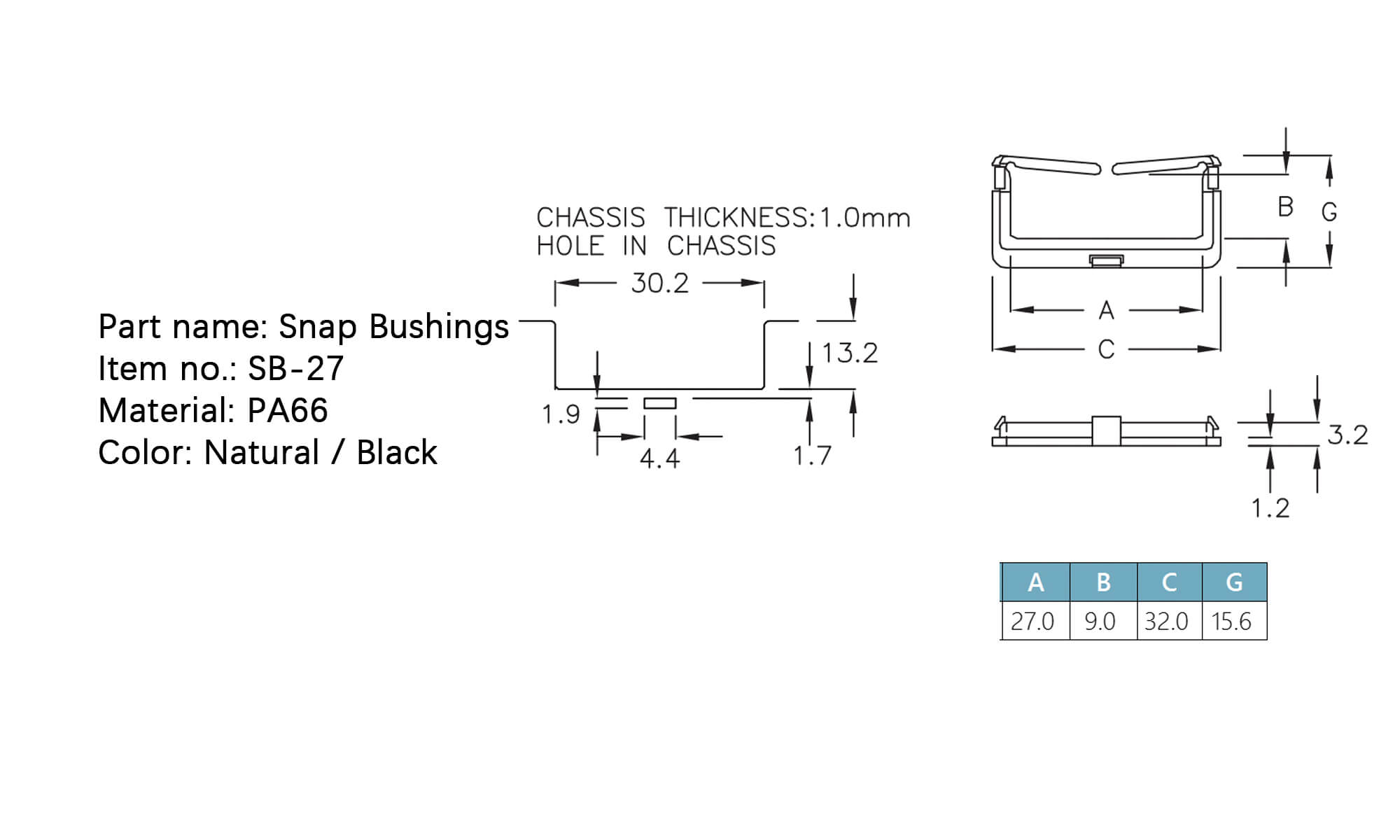 Snap Bushings SB-27